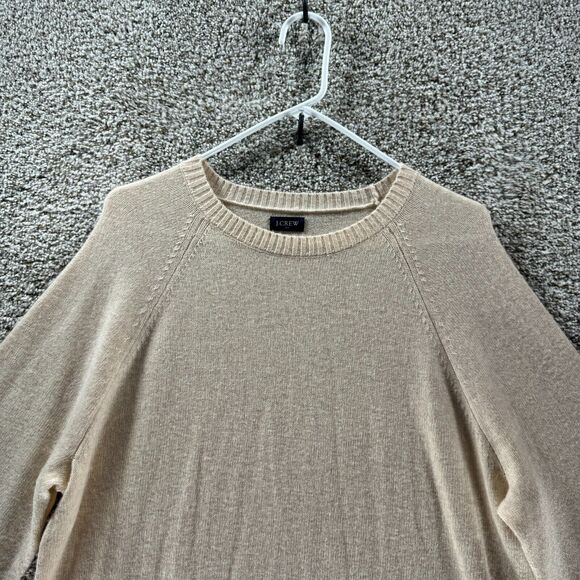 J Crew Sweater Mens Extra Large Beige Lambswool Pullover Knit Long Sleeve Adult - Picture 3 of 13